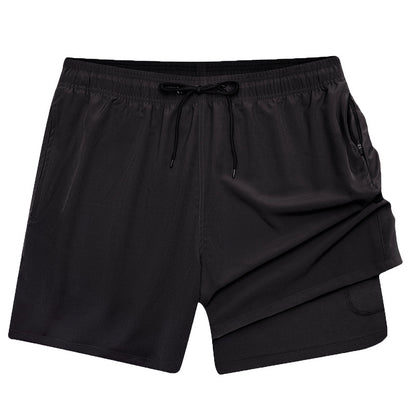 Plain Gym Shorts 2-in-1 | Zipper Pockets/Quick dry