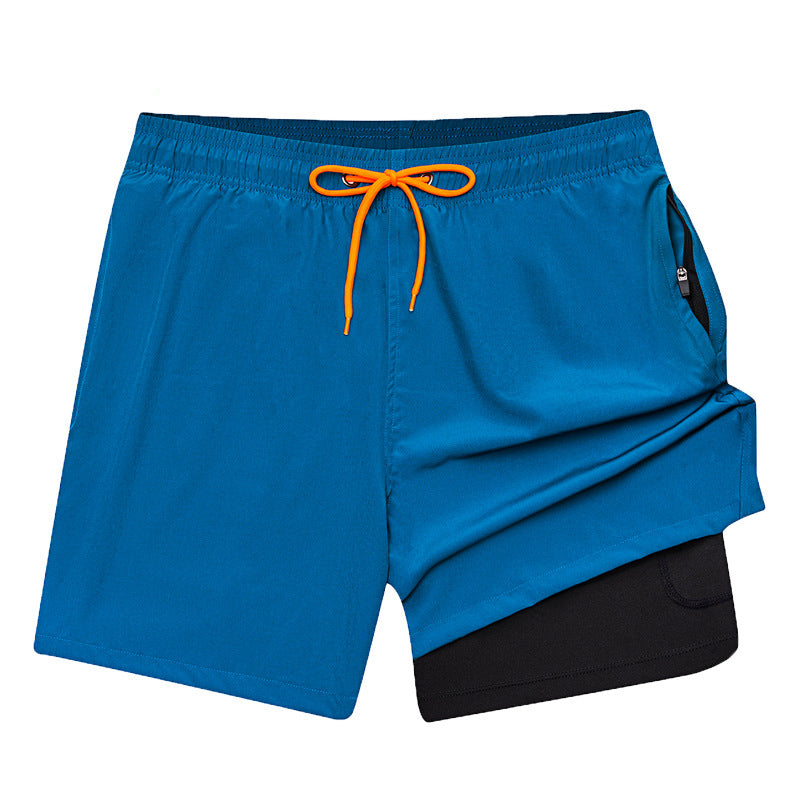 Plain Gym Shorts 2-in-1 | Zipper Pockets/Quick dry