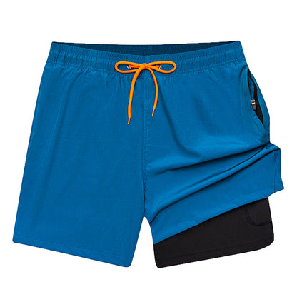 Plain Gym Shorts 2-in-1 | Zipper Pockets/Quick dry